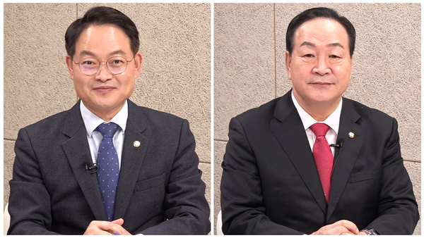 더불어민주당 춘천갑 허영 의원(왼쪽)과 국민의힘 춘천을 한기호 의원. (사진=MS투데이 DB)