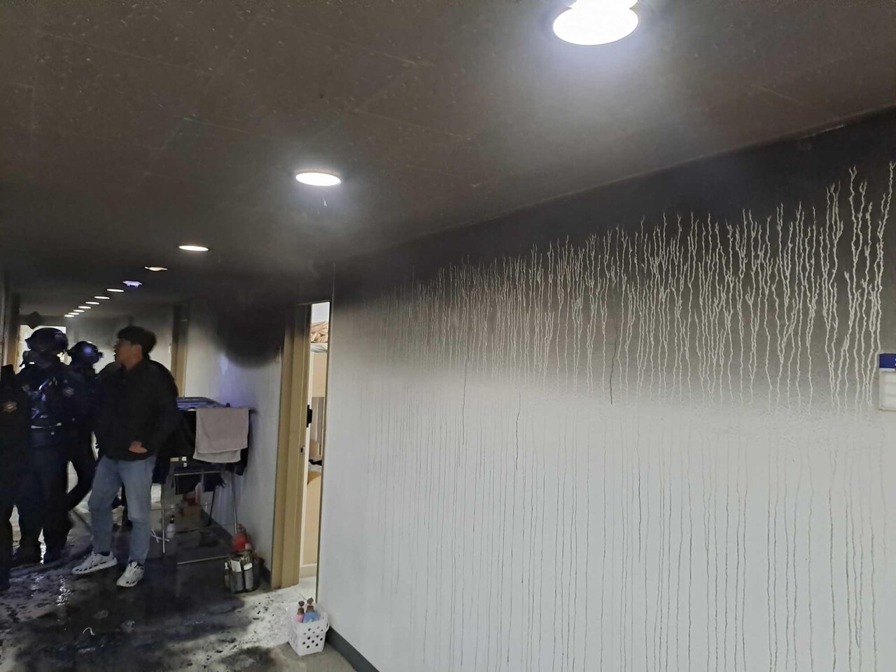 2일 오전 3시 48분쯤 춘천의 한 대학 기숙사에서 화재가 발생했다. 사진=강원특별자치도소방본부