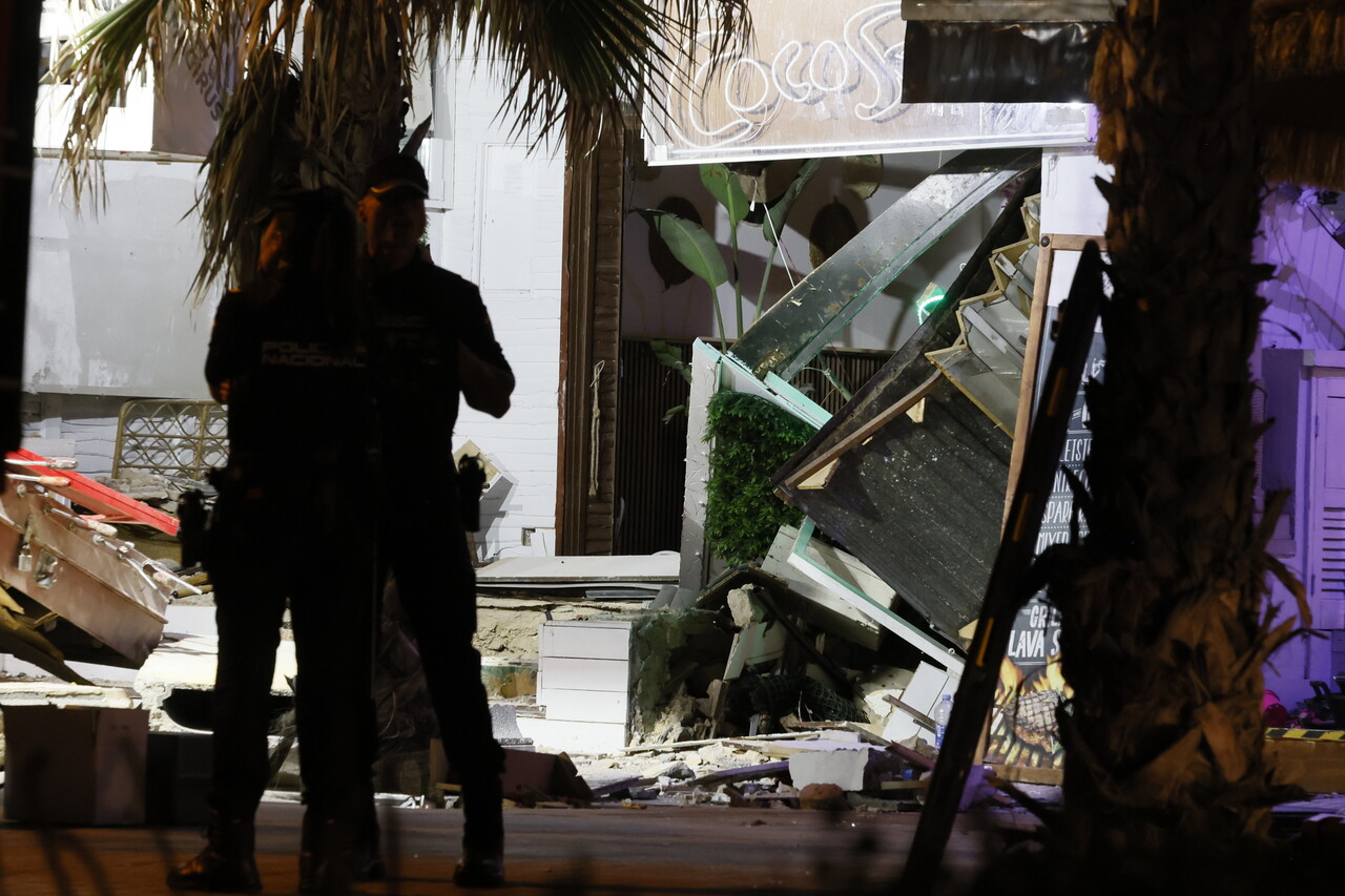 스페인 마요르카섬의 붕괴한 식당 건물. 사진=연합뉴스
